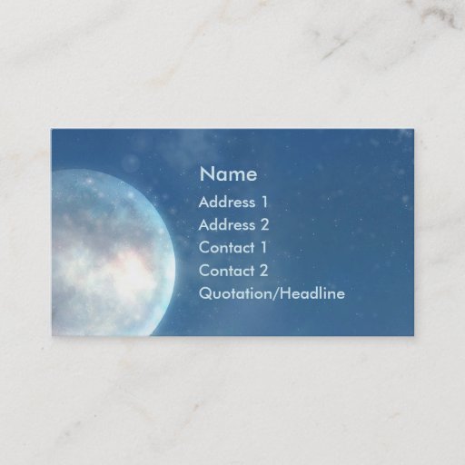 Customizable KRW Blue Moon Fantasy Business Card