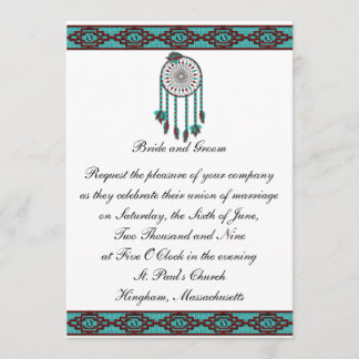 KRW Border Dreamcatcher Custom Wedding Invitation