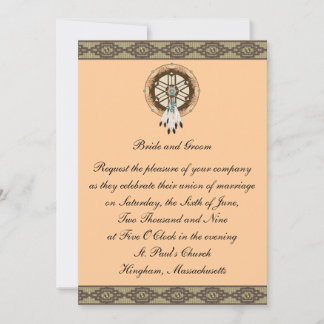 KRW Border Dreamcatcher Custom Wedding Invitation