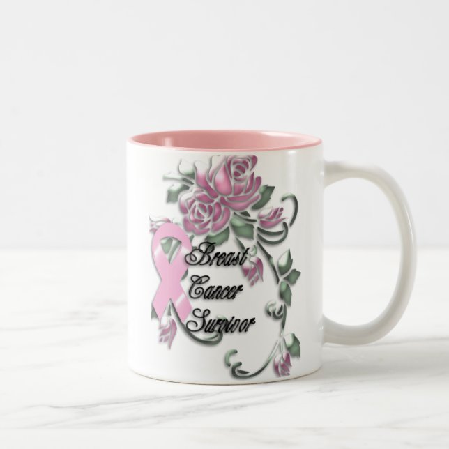 KRW Breast Cancer Survivor Two-Tone Coffee Mug (Right)