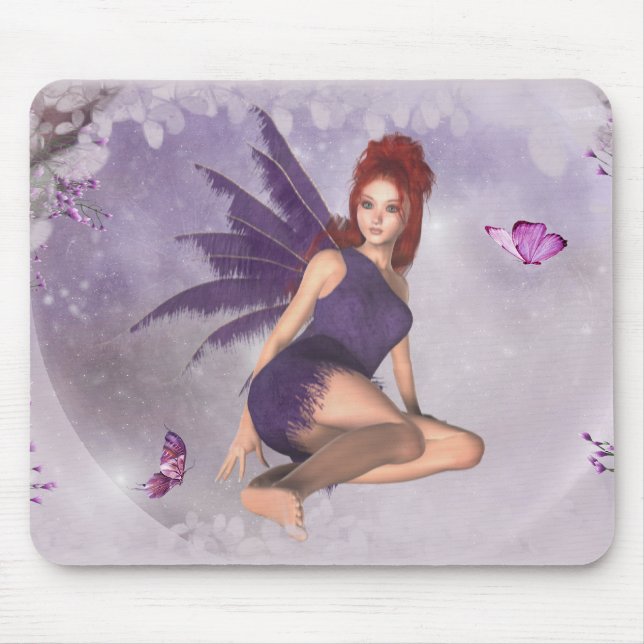 KRW Butterfly Dream Fairy Fantasy Art Mouse Pad (Front)