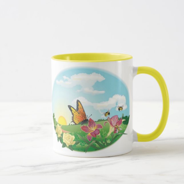 KRW Butterfly Meadow Coffee Mug (Right)