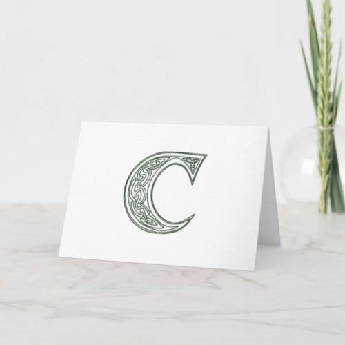 KRW _ C _ Celtic Monogram Card _ Blank