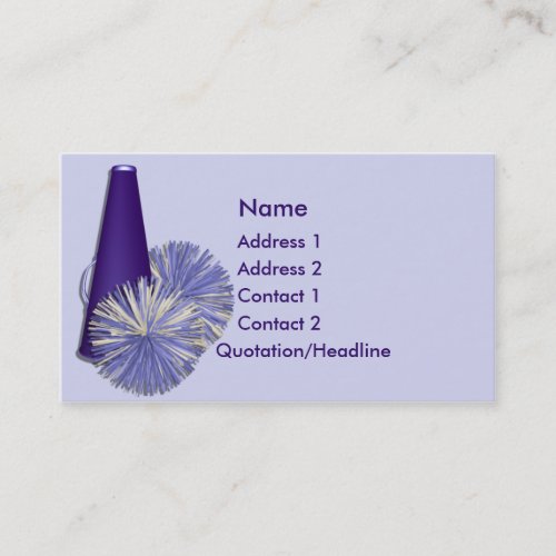 KRW Cheerleading Blue Custom Business Card