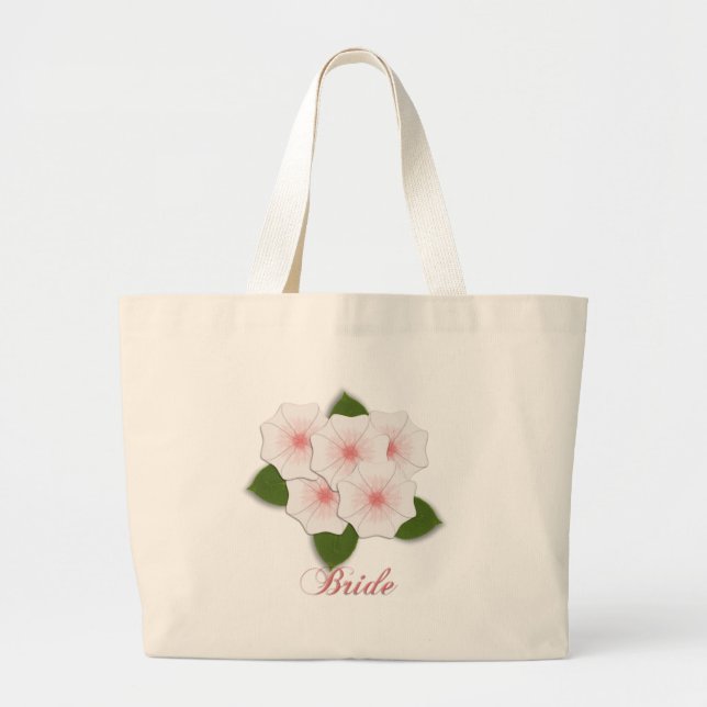 KRW Cherry Blossom Bride Large Tote Bag (Front)