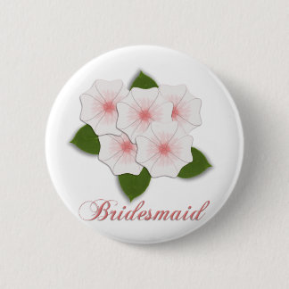 KRW Cherry Blossom Bridesmaid Pinback Button