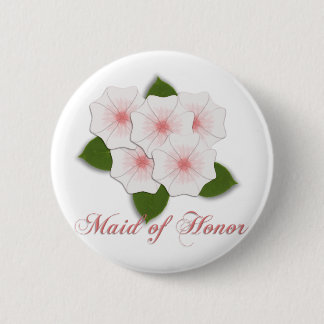 KRW Cherry Blossoms Maid of Honor Pinback Button