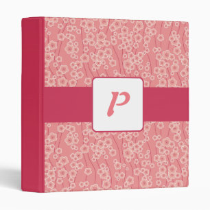 KRW Cherry Blossoms Monogram School Binder *