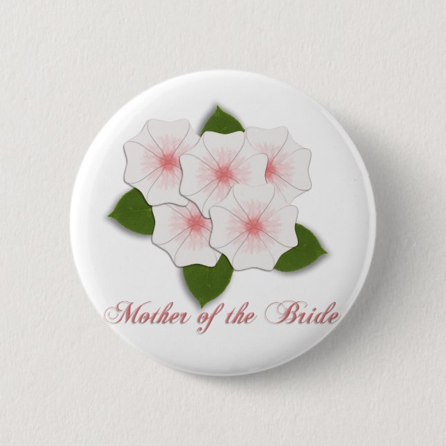 KRW Cherry Blossoms Mother of the Bride Pinback Button (Front)
