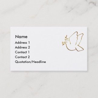 KRW Christian Dove Custom Business Card