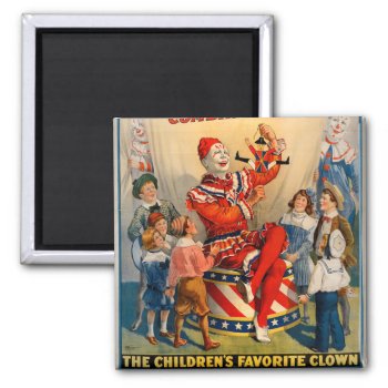 Krw Circus Clown Vintage Magnet by KRWOldWorld at Zazzle