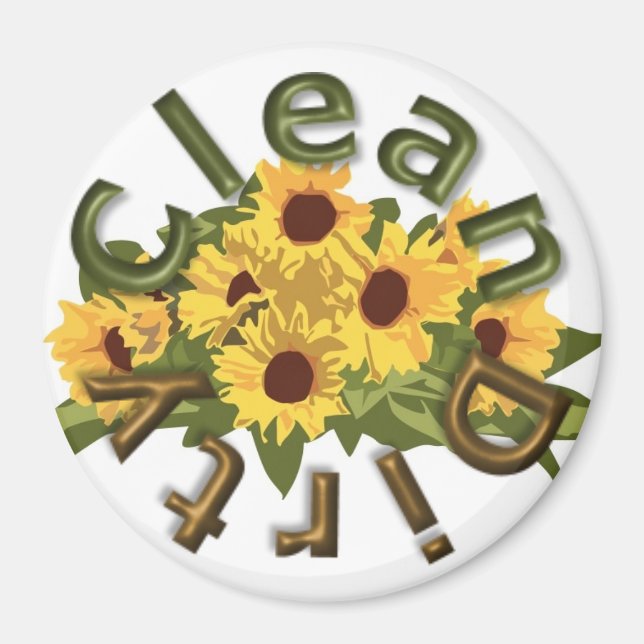 KRW Clean and Dirty Large 3" Kitchen Magnet (Front)