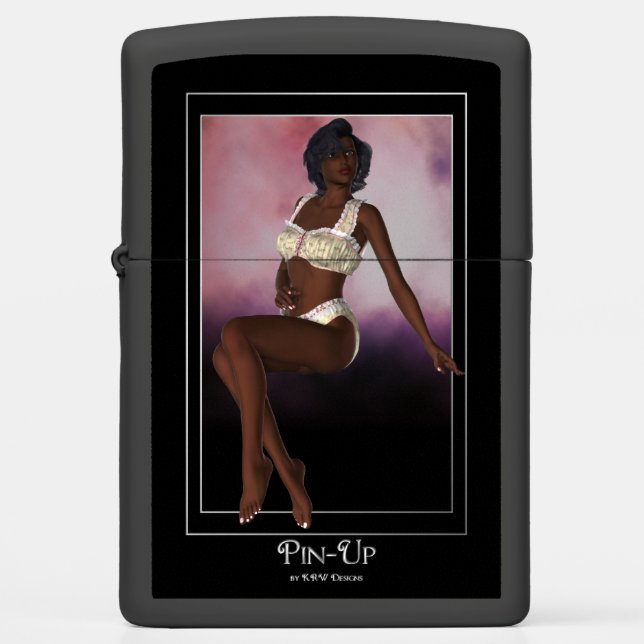 KRW Cocoa African American Pinup Lighter (Front)