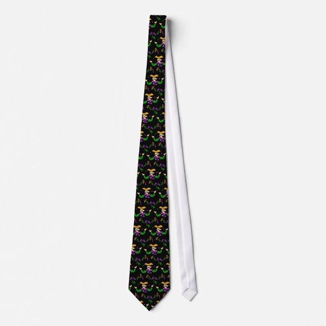 KRW Colorful Mardi Gras Jester Neck Tie (Front)