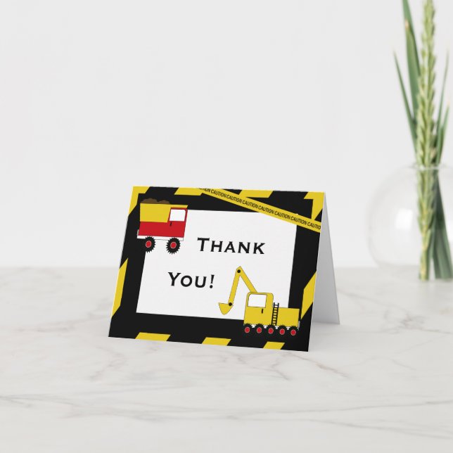 KRW Construction Trucks Thank You Notes (Front)