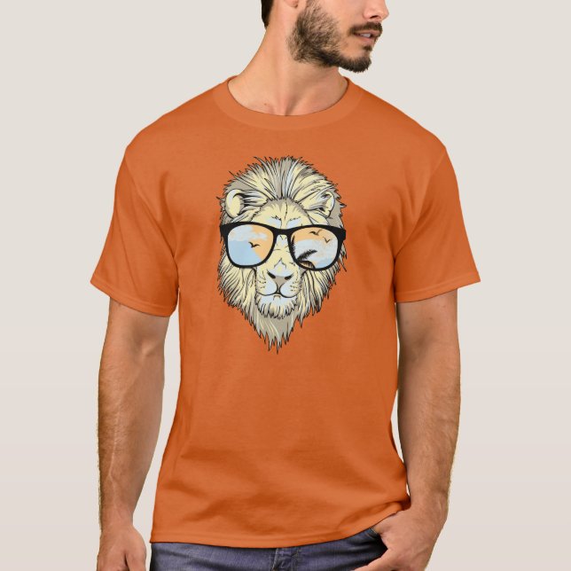 KRW Cool Lion with Shades Whimsical Tee (Front)