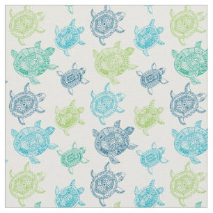 KRW Cool Tribal Sea Turtle Print Fabric