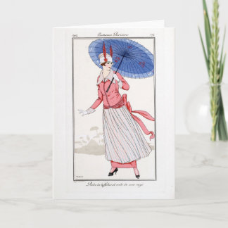 KRW Costumes Parisiens 1914 Blank Note Card