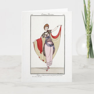KRW Costumes Parisiens 1914 Blank Note Card