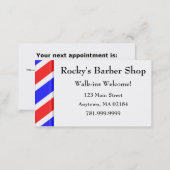 KRW Custom Barber Shop Appointment (Front/Back)