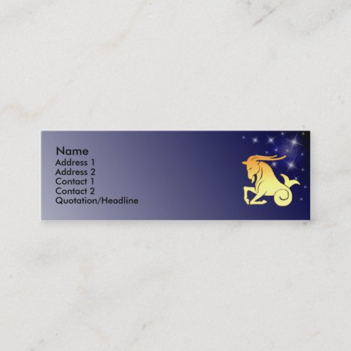 KRW Custom Capricorn Zodiac Sign Profile Card Business Card Templates