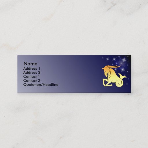 Customizable KRW Custom Capricorn Zodiac Sign Profile Card Business Card Templates