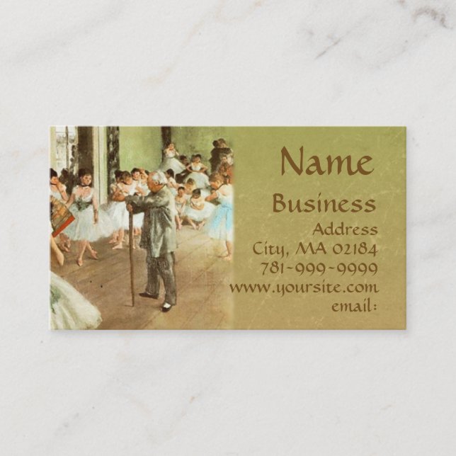 KRW Custom Degas Ballerinas Business Card (Front)