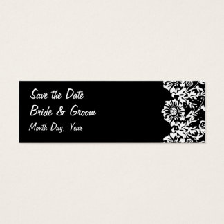 KRW Custom Elegant Floral Black Save the Date