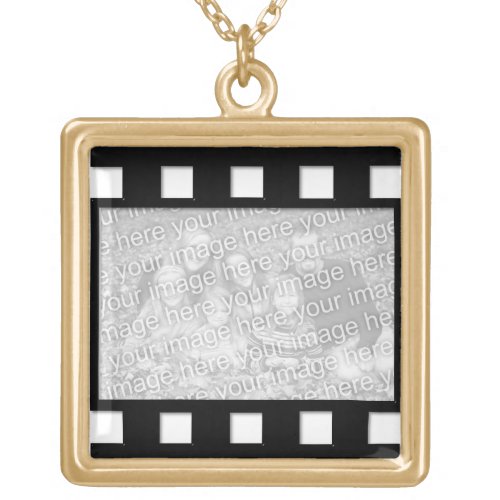 KRW Custom Film Strip Photo Gold Necklace