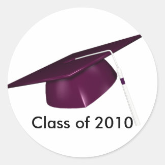 KRW Custom Graduation Cap Classic Round Sticker