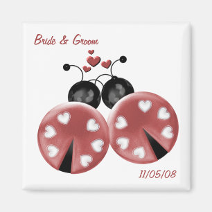 KRW Custom Love Bugs Wedding Favor Magnet