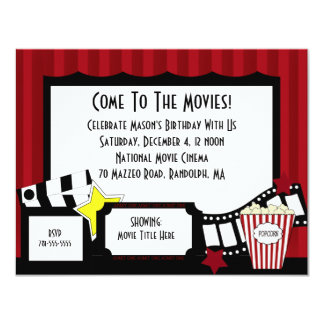 movie birthday party invitation