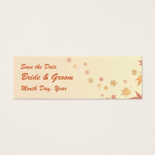 KRW Custom Save the Date Fall Leaves Wedding Business Cards