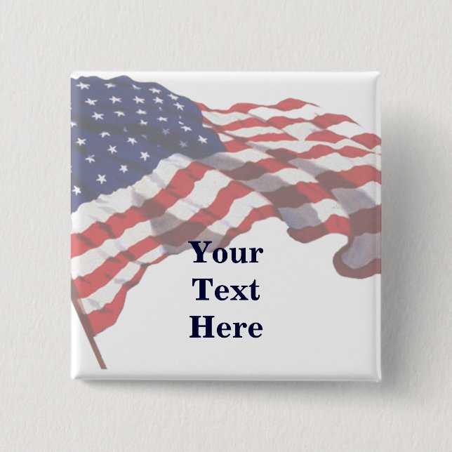 KRW Custom Text American Flag Pin (Front)