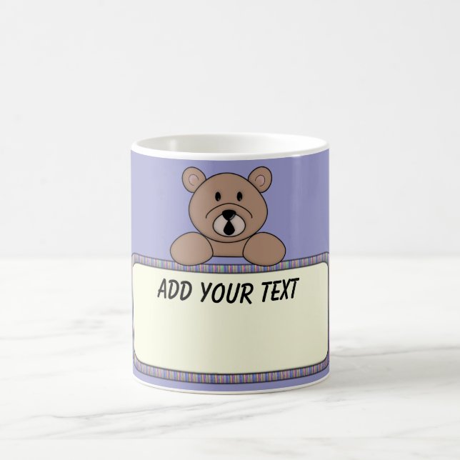KRW Custom Text Bear Coffee Mug (Center)