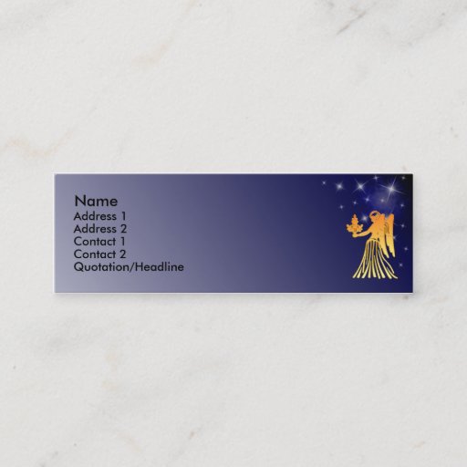 Customizable KRW Custom Virgo Zodiac Sign Profile Card Business Card Templates
