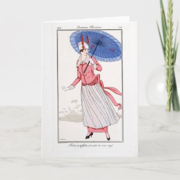Krw Customs Parisiens 1914 Blank Note Card by KRWOldWorld at Zazzle