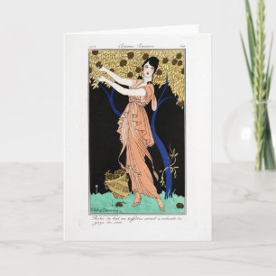 KRW Customs Parisiens 1914 Blank Note Card