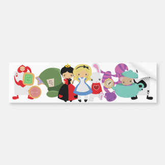 KRW Cute Alice in Wonderland Group Bumper Sticker
