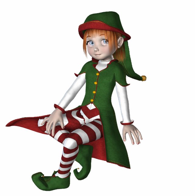 KRW Cute Little Elf Holiday Ornament (Front)
