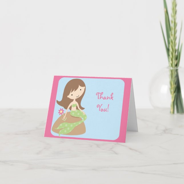KRW Cute Mermaid Thank You Notes (Front)