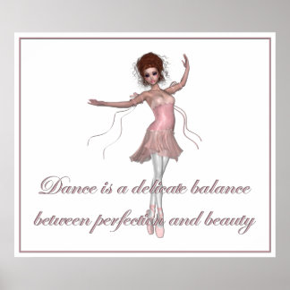 KRW Dance, Beauty, Perfection Ballerina Print