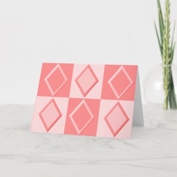 Krw Diamond Pattern Note Cards - Coral by KRWDesigns at Zazzle