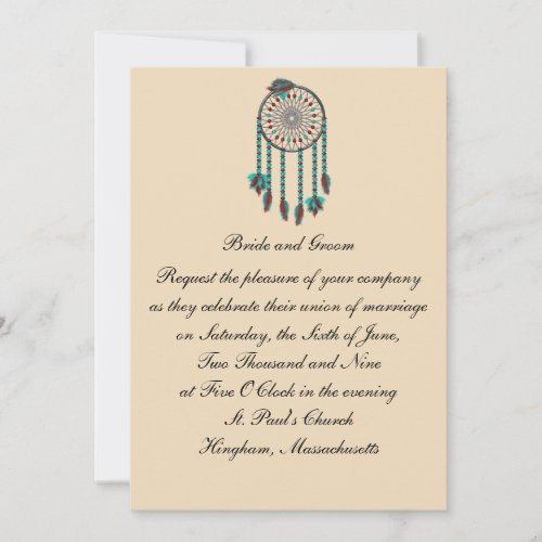 KRW Dreamcatcher Custom Wedding Invitation