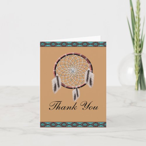 KRW Dreamcatcher Native American Thank You Card