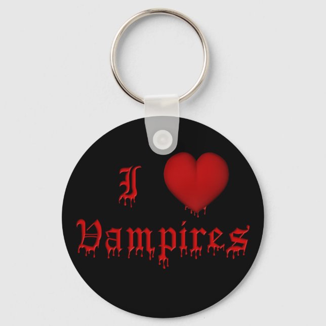 KRW Dripping Blood I Love Vampires Keychain (Front)