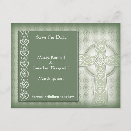 Krw Elegant Celtic Cross Irish Save The Date