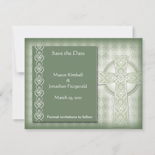 KRW Elegant Celtic Cross Irish Save the Date