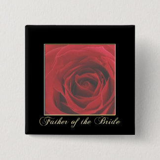 KRW Elegant Red Rose Father of the Bride Pin
