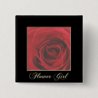 KRW Elegant Red Rose Flower Girl Pin